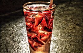 Strawberry Sake Spritz