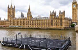 HENNESSY AND NBA LAUNCH FLOATING BASKETBALL COURT ON RIVER THAMES